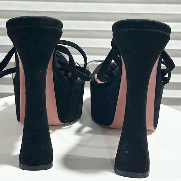 🌹AMINA MAUDDI🌹 Sita Suede Platform Sandals Black Size: 36.5 - Picture 9 of 15
